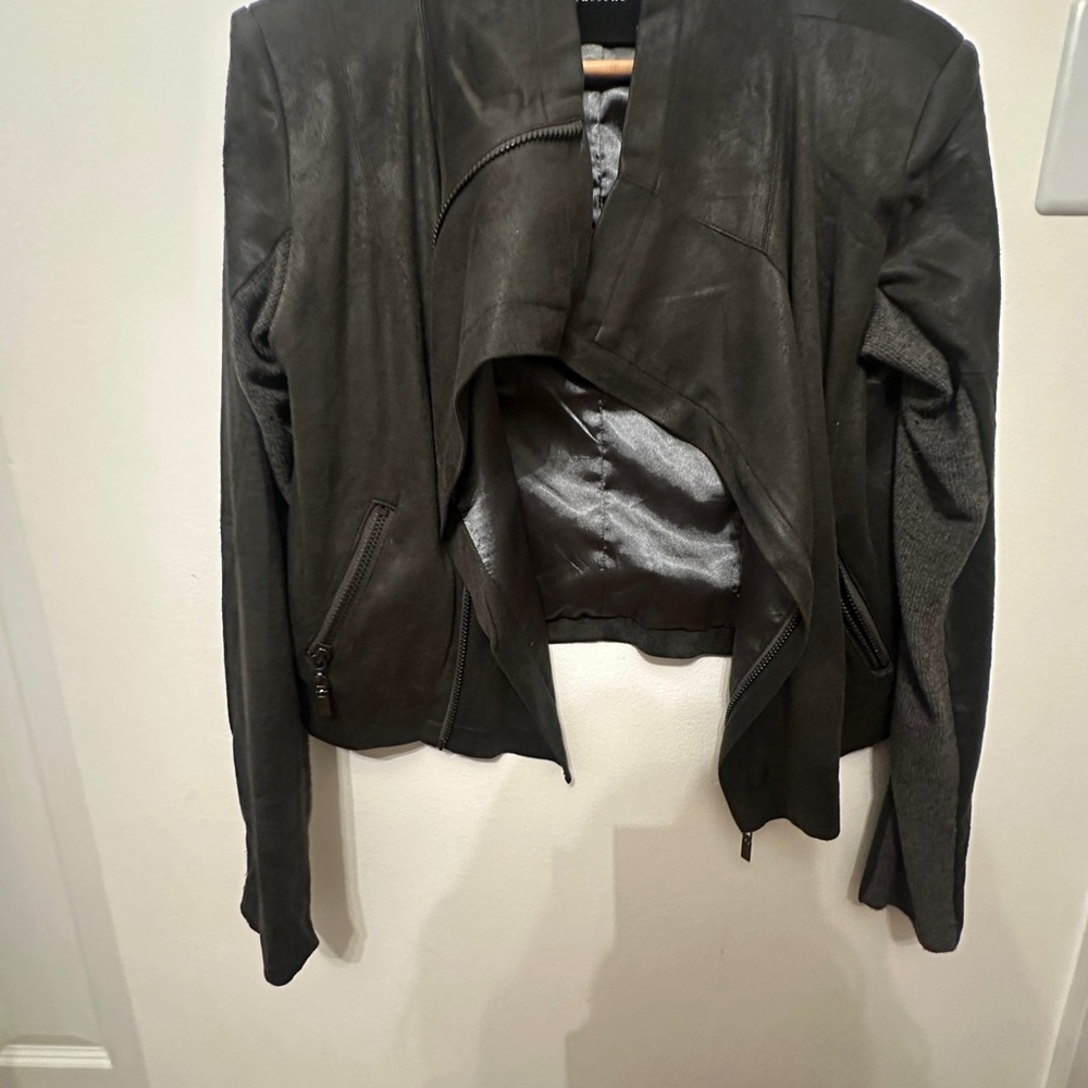 Olivaceous Charcoal Leather Jacket